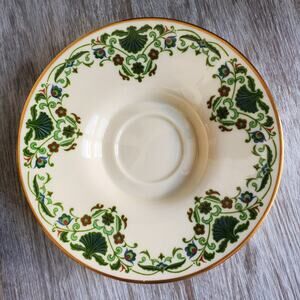 Lenox Hand Decorated 24k Gold Floral Decor Plate Candy Dish 7.5"